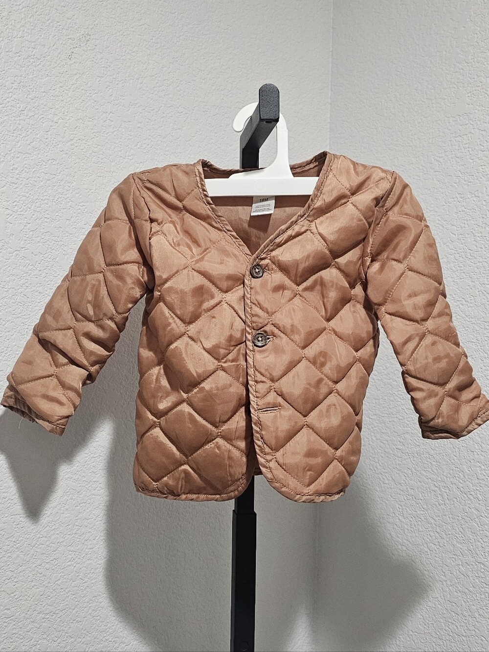 Kids Quilted Light Brown Toddler Jacket